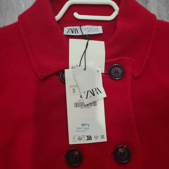 ZARA BRAND NEW 100% WOOL BLAZER Size small - Picture 5 of 8
